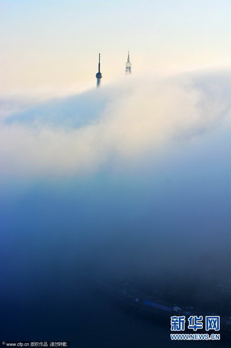 Fog sweeps through Qingdao