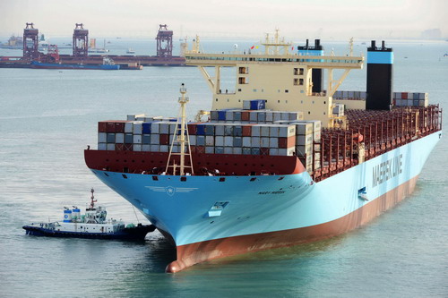 <EM>Mary Maersk</EM> maiden voyage reaches Qingdao Port
