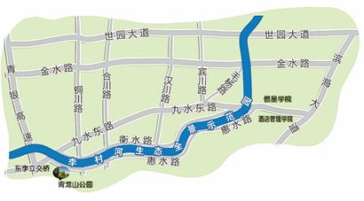 Licun River Ecological Park connects to 2014 QIHE