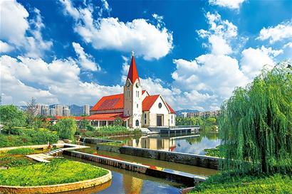 Licun River Ecological Park connects to 2014 QIHE