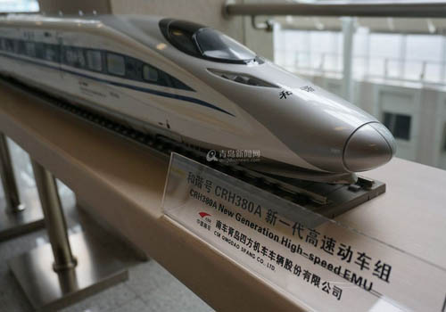 Qingdao builds new generation high-speed CRH380 trains