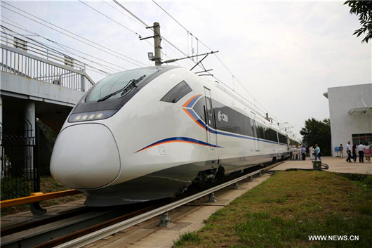 China's CRH6A-A, CRH6F-A intercity trains go off production line in Qingdao