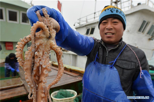 In pics: Winter fishing in China's Shandong