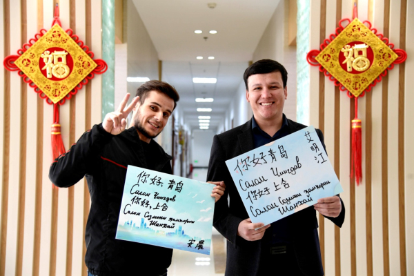 Intl students await SCO Qingdao summit